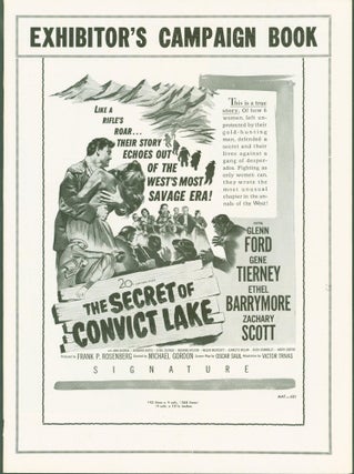 Item #280455 The Secret of Convict Lake (exhibitor's campaign book/press book). Twentieth...