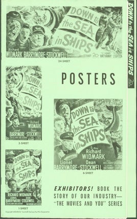 Item #280585 Down to the Sea in Ships (exhibitor's campaign book/pressbook/posters). Twentieth...
