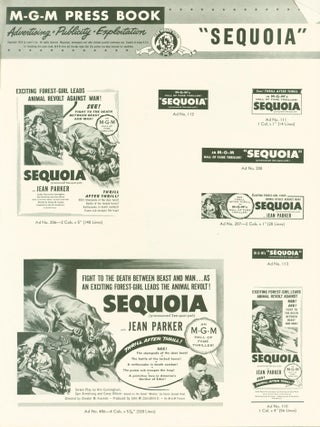 Item #280900 Sequoia (pressbook). Ann . Vance Joseph Hoyt . John W. Constantine . Chester M....