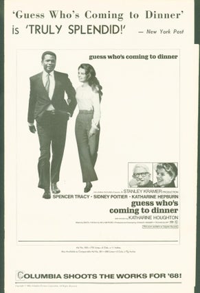 Item #280933 Guess Who's Coming to Dinner (pressbook). William . Stanley Kramer Rose, screenplay,...