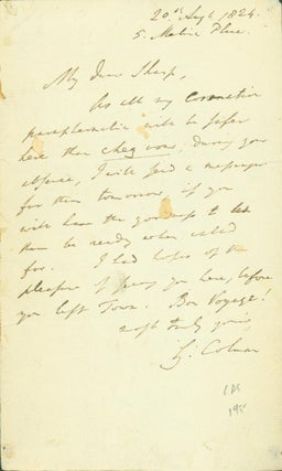 Item #281505 Autograph letter signed. George Colman, the Younger