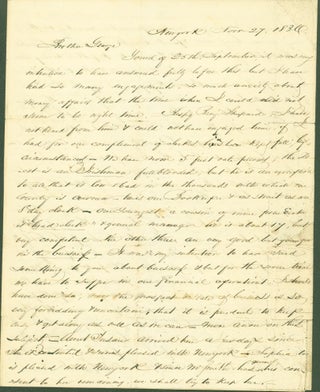 Item #281547 Autograph letter signed. N. R. to George Pipey Long