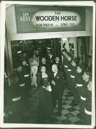 Item #282188 Wooden Horse (movie) (4 B/W photographs from London premier). Clement Attlee, Mrs, H...