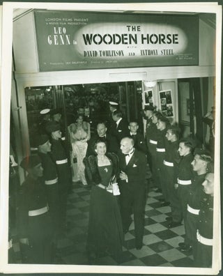 Item #282188 Wooden Horse (movie) (4 B/W photographs from London premier). Clement Attlee, Mrs, H...