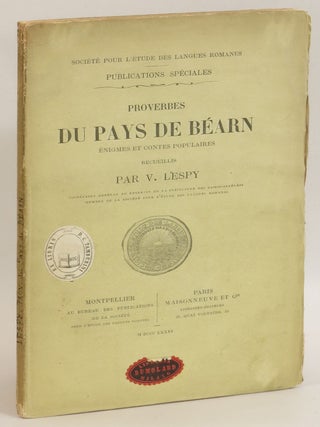 Item #282314 Proverbes du Pays de Bearn. Lespy, astin