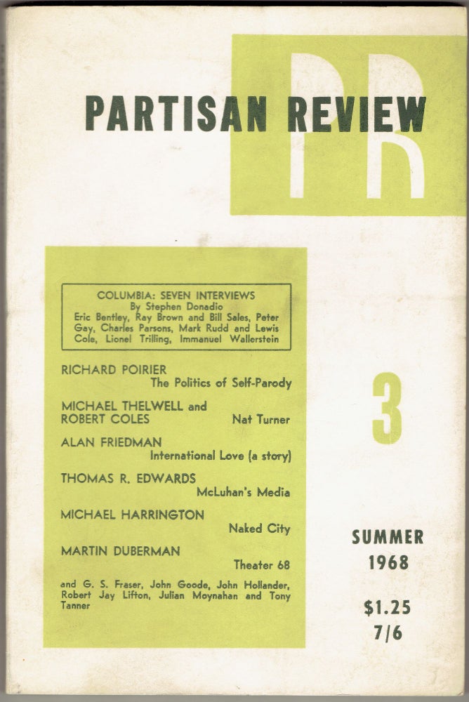 Item #282528 Partisan Review, Volume XXXIV, Number 3. Philip Roth.