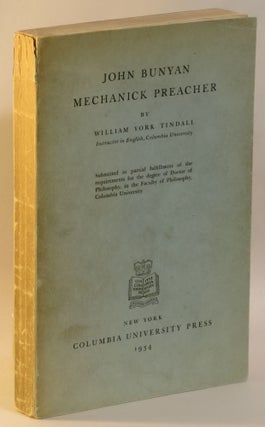 Item #284438 John Bunyan: Mechanick Preacher, (Columbia University studies in English and...
