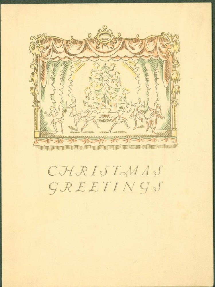 Item #285098 Dialogue at Christmas. (cover title: Christmas Greetings. John. Rutherston Drinkwater, Albert, designer and artist.