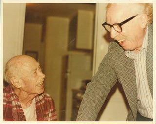 Item #286285 Photograph of Henry Miller and 'Red' Stoldolsky. Henry Miller, Shalom 'Red' Stoldowsky