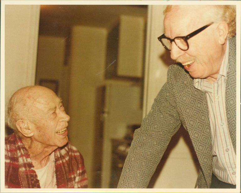 Item #286285 Photograph of Henry Miller and 'Red' Stoldolsky. Henry Miller, Shalom 'Red' Stoldowsky.