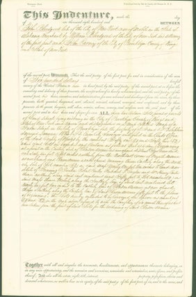 Item #286500 Indenture between John Bloodgood of the City of New York, now of Mobile, State of...