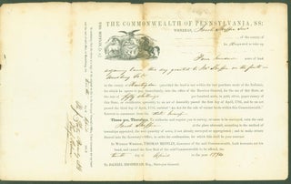 Item #286504 Land purchase agreement, The Commonwealth of Pennsylvania, 1794, copied April 10,...