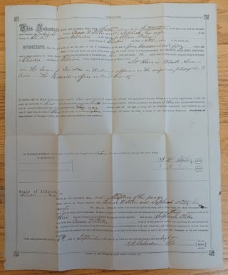 Item #286661 Indenture between Isaac W. Stiles and Sophiah his wife and Oliver J. Lewis,...