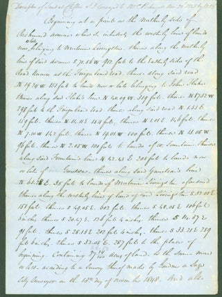 Item #286819 Deed for property sold by W. B. to Mr. C. Pickingill in Clifton, Staten Island,...