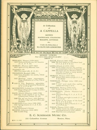 Item #287058 O fons Bandusiae, splendidior vitro (To the Fountain of Bandusia). Randall Thompson