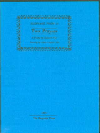 Item #287224 Two Prayers. Keepsake Poem 22. Robert. Aileen Campbell Nye Nye, drawing