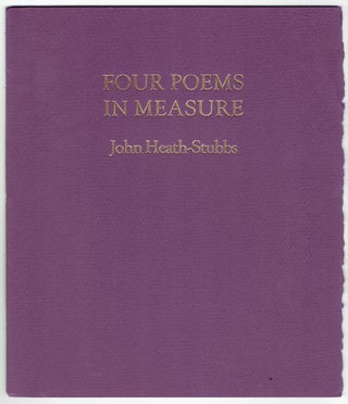 Item #287784 Four Poems in Measure. John Heath-Stubbs