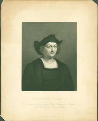 Item #288114 Christopher Columbus (print). Christopher Columbus, John Sartain, engraver