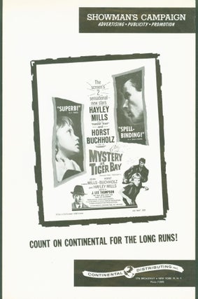 Item #289230 Mystery at Tiger Bay. Showman's Campaign: Advertising, Publicity Promotion (movie)....