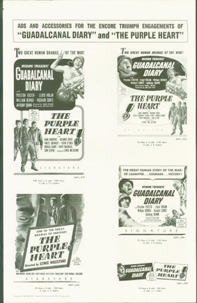 Item #289235 'Guadacanal Diary' and 'The Purple Heart' (promotion poster for 'ads and accessories...