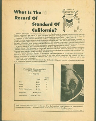 Item #289666 What Is The Record Of Standard Oil Of California? Bay Area Institute