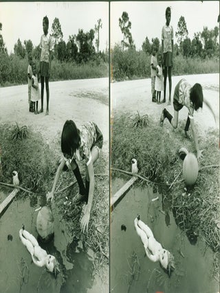 Item #290224 Migrant Children near Immokelee/Labelle, Florida (2 B/W photographs). Albert Goya,...