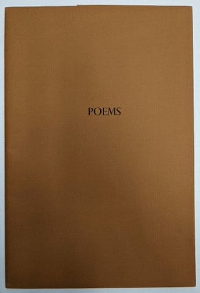 Item #291151 Poems. Jack Sonenberg, Max Kozloff, foreword