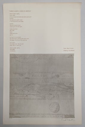 Item #291753 'There's Always a Moon in America' (broadside). Max. Fred Martin Finstein, artist