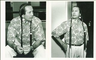 Item #291828 Russell Means (2 B/W photographs). Kathleen . Chicago Sun-Times. Russell Means...