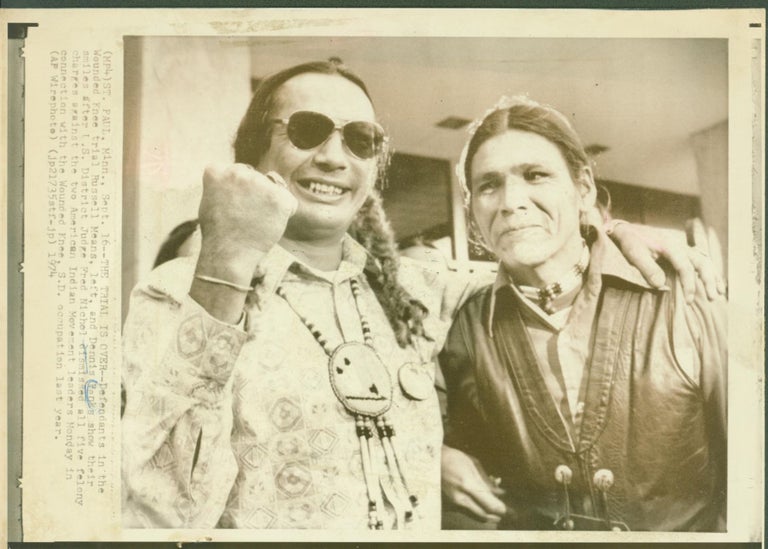 Item #291829 Russell Means and Dennis Banks (AP Wirephoto). Russell Mean, Dennis Banks.