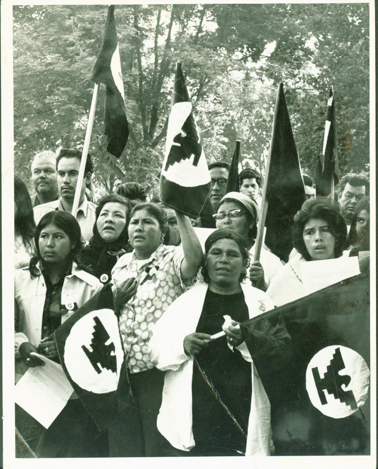 Item #291859 Josephina Flores and other strikers (United Farm Workers strike photograph). Josephina Flores.