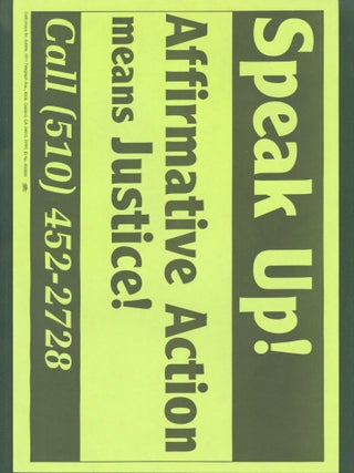 Item #291983 Speak Up! Affirmative Action means Justice! Californians for Justice