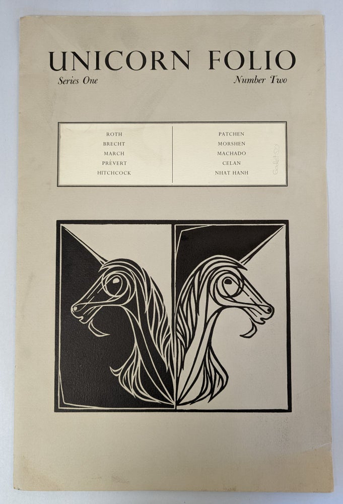 Item #292023 Unicorn Folio. Series One Number Two (broadsides). Alan Ken Maytag . Unicorn Press Brilliant, designer, publisher.