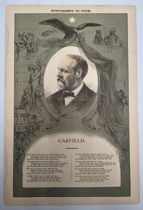 Item #292028 Garfield (portrait and poem). Supplement to Puck. (1881). Joseph Keppler, Puck