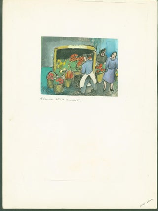 Item #292749 Bleeker Street Market (original watercolor). Harriet Whedon