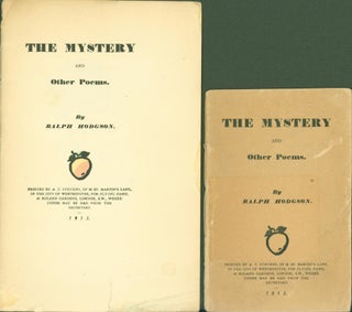 Item #294149 The Mystery and Other Poems (2 copies). Ralph Hodgson