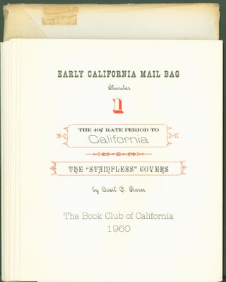 Item #294893 Early California Mail Bag. 1960 Keepsake. Edgar B. Jessup, Henry H. Clifford, The...