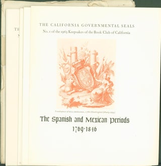 Item #294897 The California Government Seals: 1963 Keepsakes of the Book Club of California....