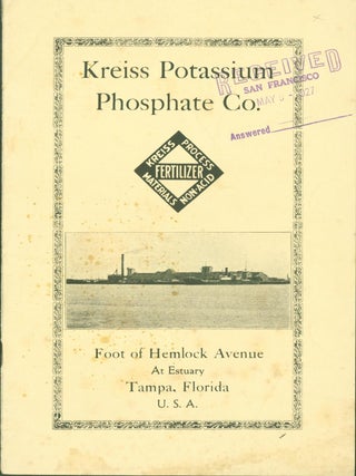 Item #295084 Kreiss Potassium Phosphate Co. Fertilizer. Kreiss Potassium Phosphate Co