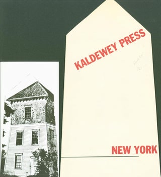 Item #295251 Kaldewey Press (catalogue). Kaldewey Press, Gunnar Kaldewey