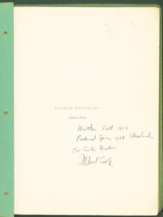 Item #295258 Double Exposure (playscript). Albert Cook