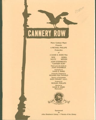 Item #295350 Cannery Row Program (World Premier, Sherwood Hall, January 29, 1982). screenplay,...