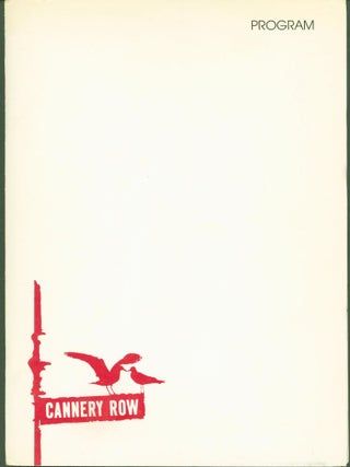 Cannery Row Program (World Premier, Sherwood Hall, January 29, 1982)