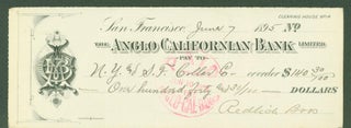 Item #295724 Anglo Californian Bank Limited, San Francisco (check). Anglo Californian Bank Limited