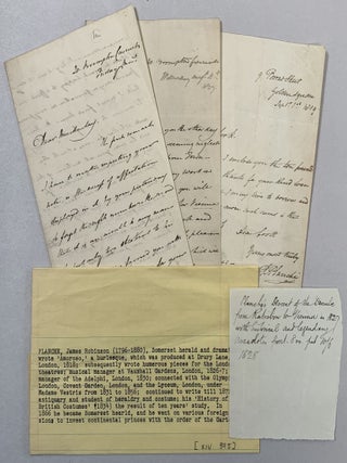 Item #295831 autograph letters signed (3). James Robinson Planche