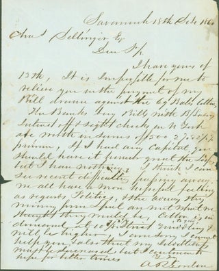 Item #295920 autograph letter signed. A. R. to Chas. Dellinger Gordon