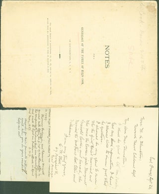 Item #296336 Notes for a Genealogy of the family of Ellis Cook, of Southampton, L. I., N. Y. With...