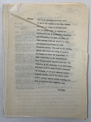 Item #296520 The Lifeline (Gitterwerk des Lebers) (proposal for movie). Alfred . William Cole ....