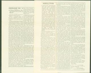 Item #296524 Resolution and Ordinance No. 37 (Mayfield, Santa Clara County, California, 1908) (2...