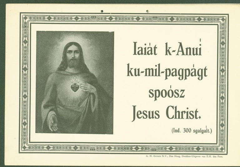 Item #296892 Iaiat k-Anui ku-mil-pagpagt spoosz Jesus Christ (devotional card in Kalispel)